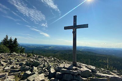 Granitblöcke am Lusengipfel